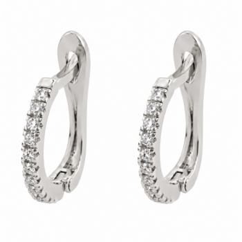 Brinco argola pequena fina zirconia cristal. 7mm, prata. 350681 Brinco argola pequena fina zirconia cristal. 7mm, prata. 350681