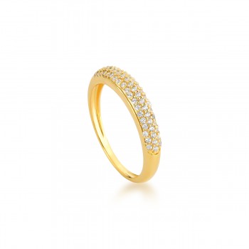 Anel pave fino zirconia cristal. 140396