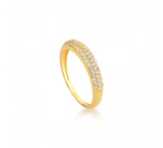 Anel pave fino zirconia cristal. 140396