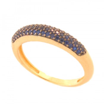 Anel pave fino zirconia azul. 140398