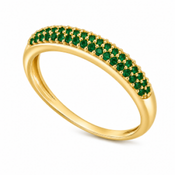 Anel meia alianca zirconia verde. 140575 Anel meia alianca zirconia verde. 140575