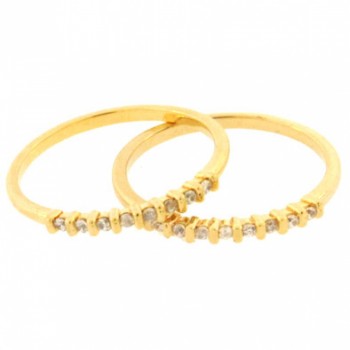 Anel aparador zirconia cristal com filetes entre elas. 140586
