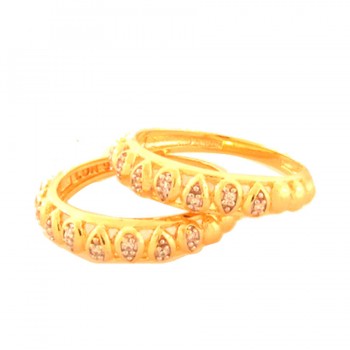 Anel aparador gomos zirconia cristal e lisa. 140614