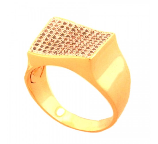 Anel retangular movimento zirconia cristal. 140866