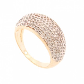 Anel pave grande zirconia cristal. 140870