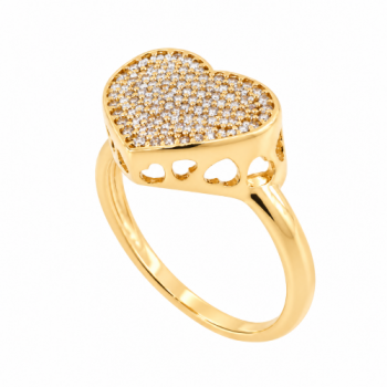 Anel coracao zirconia cristal. 140872 Anel coracao zirconia cristal. 140872