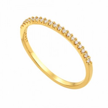 Anel meia alianca fina zirconia cristal. 140879 Anel meia alianca fina zirconia cristal. 140879