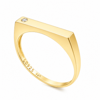 Anel fino reto com detalhe zirconia cristal. 140915 Anel fino reto com detalhe zirconia cristal. 140915