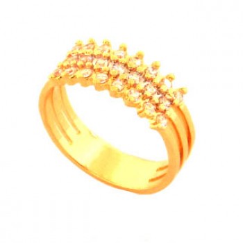 Anel trio junto zirconia cristal. 140944