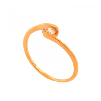Anel solitario movimento zirconia 3,5mm cristal. 141077