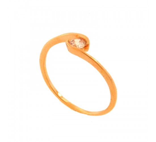 Anel solitario movimento zirconia 3,5mm cristal. 141077