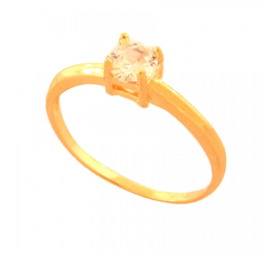 Anel solitario 4,5mm quadrado zirconia cristal. 141145