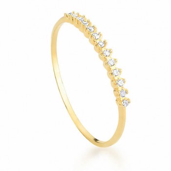 Anel fino gotinha zirconia cristal. 141177