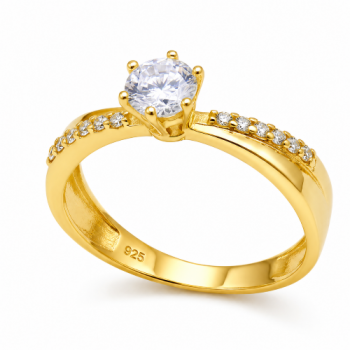 Anel solitario zirconia cristal 5mm aro liso e zirconia cristal.141219 Anel solitario zirconia cristal 5mm aro liso e zirconia cristal.141219