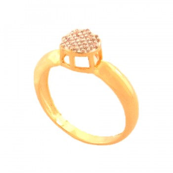 Anel chuveiro redondo zirconia cristal. 141486