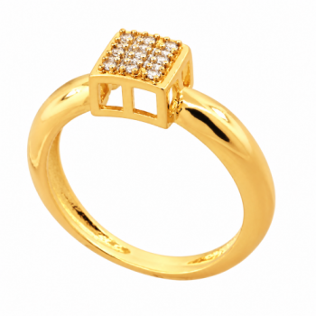 Anel chuveiro quadrado zirconia cristal. 141487 Anel chuveiro quadrado zirconia cristal. 141487