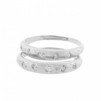 Anel aparador coracoes pequenos zirconia cristal, prata. 340825