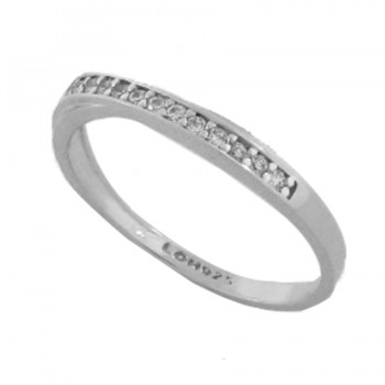 Anel fino sobreposto zirconia cristal, prata. 340851