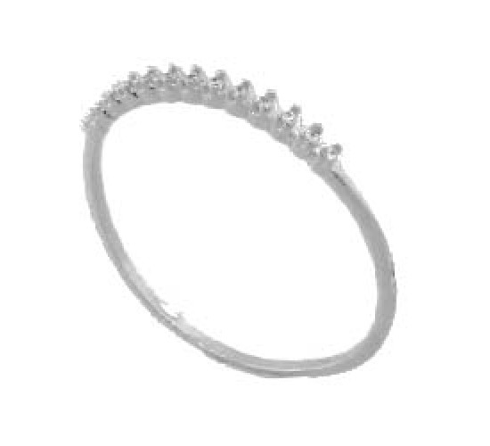 Anel fino gotinha zirconia cristal. 341177