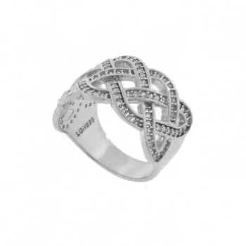 Anel trancado zirconia cristal, prata. 341396