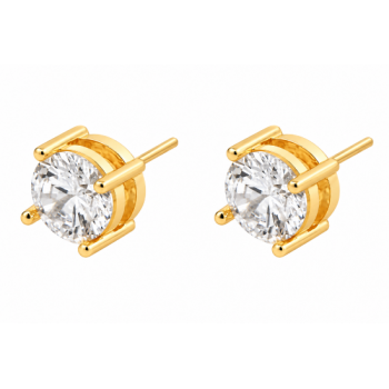 Brinco 2 furo zirconia cristal 8mm. 150055