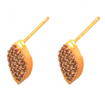 Brinco chuveiro oval zirconia cristal. 4x1mm. 150071