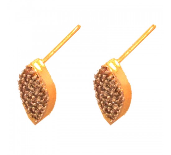 Brinco chuveiro oval zirconia cristal. 4x1mm. 150071