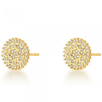 Brinco pizza zirconia cristal. 6mm. 150812