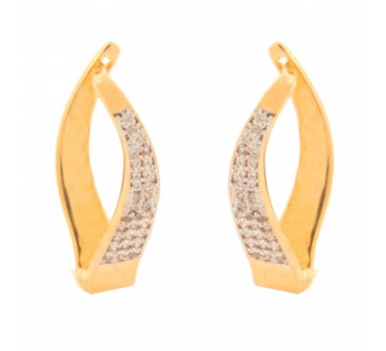 Brinco movimento zirconia cristal na frente e liso atras. 20x2mm. 150845