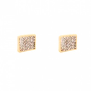 Brinco quadrado movimento zirconia cristal. 2x2mm. 150886