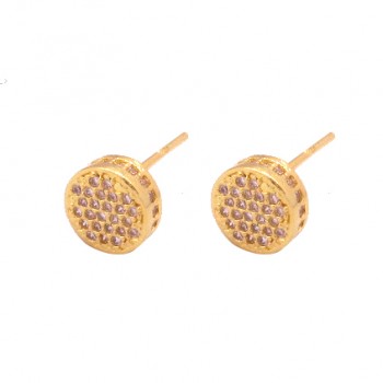 Brinco chuveiro redondo zirconia cristal. 3mm. 150888