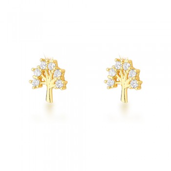 Brinco arvore zirconia cristal nas pontas. 150998