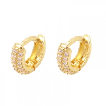 Brinco argola pequena zirconia cristal. 5mm. 151074