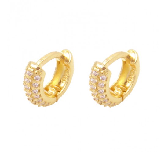 Brinco argola pequena zirconia cristal. 5mm. 151074