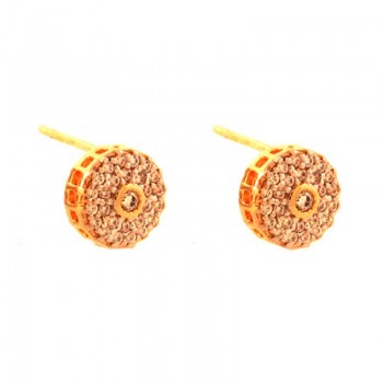 Brinco chuveiro redondo zirconia cristal. 3mm. 151088