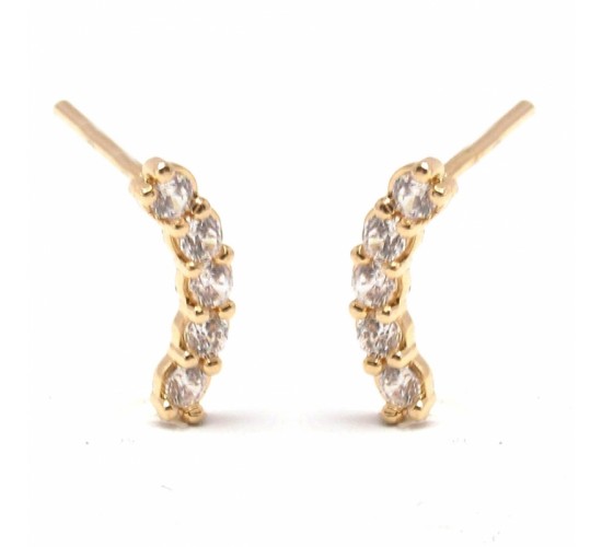 Brinco fio maior zirconia cristal. 12mm. 151421