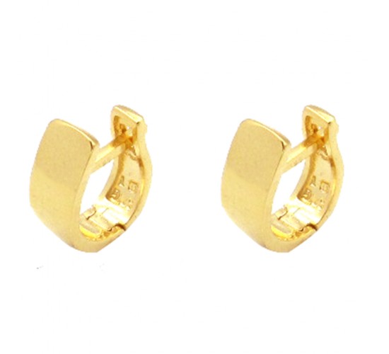 Brinco argola pequena lisa ovalada. 12mm. 151655