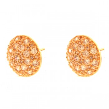 Brinco chuveiro redondo grande zirconia cristal. 13.5mm. 151697