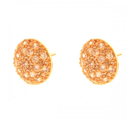 Brinco chuveiro redondo grande zirconia cristal. 13.5mm. 151697