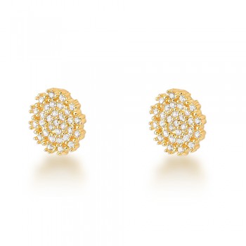 Brinco pave pequeno zirconia cristal. 6.5mm. 151716