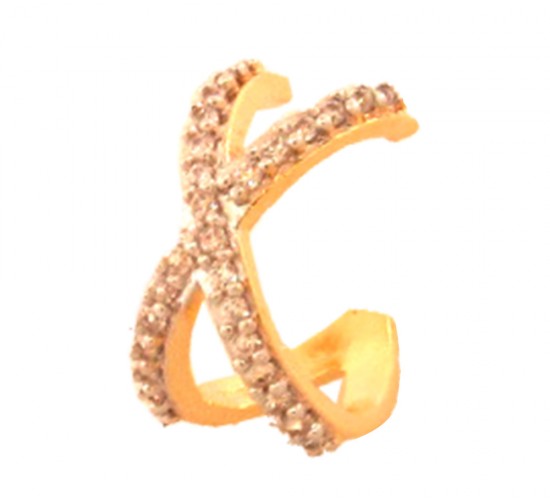 Brinco coch em x zirconia cristal. 151721