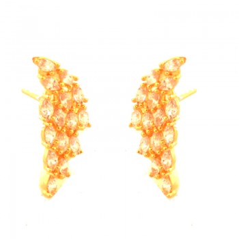 Brinco asas navete cristal. 19.5x8mm. 151723