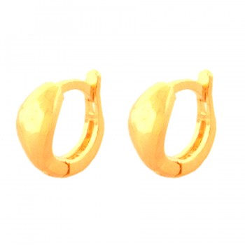 Brinco argola em losango pequena lisa. 10.5mm. 151733