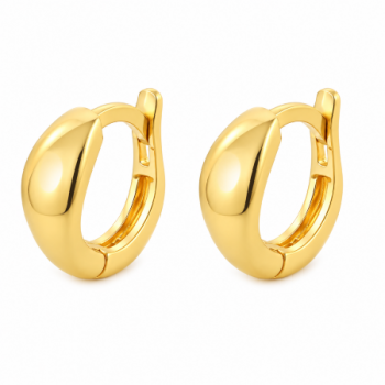Brinco argola em losango pequena lisa. 10.5mm. 151733 Brinco argola em losango pequena lisa. 10.5mm. 151733