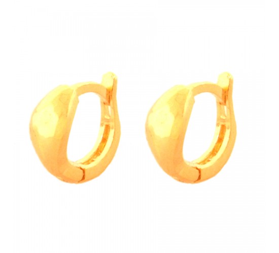 Brinco argola em losango pequena lisa. 10.5mm. 151733