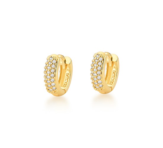 Brinco argora pequena, zirconia cristal na frente. 11mm. 1520480
