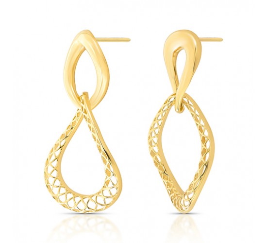 Brincode pendurar liso e vazado entrelaçado, 36x19mm. 152068