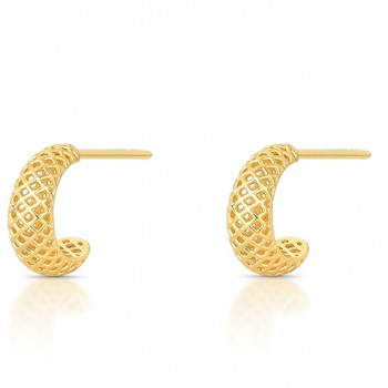 Brinco meia argola vazada 13mm. 152072P