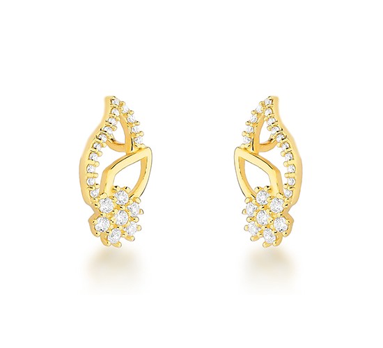 Brinco gota lisa e zirconia cristal. 10x3mm. 1530241