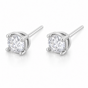 Brinco segundo furo redondo zirconia azul agua marinha 5mm, prata. 350067 Brinco segundo furo redondo zirconia azul agua marinha 5mm, prata. 350067